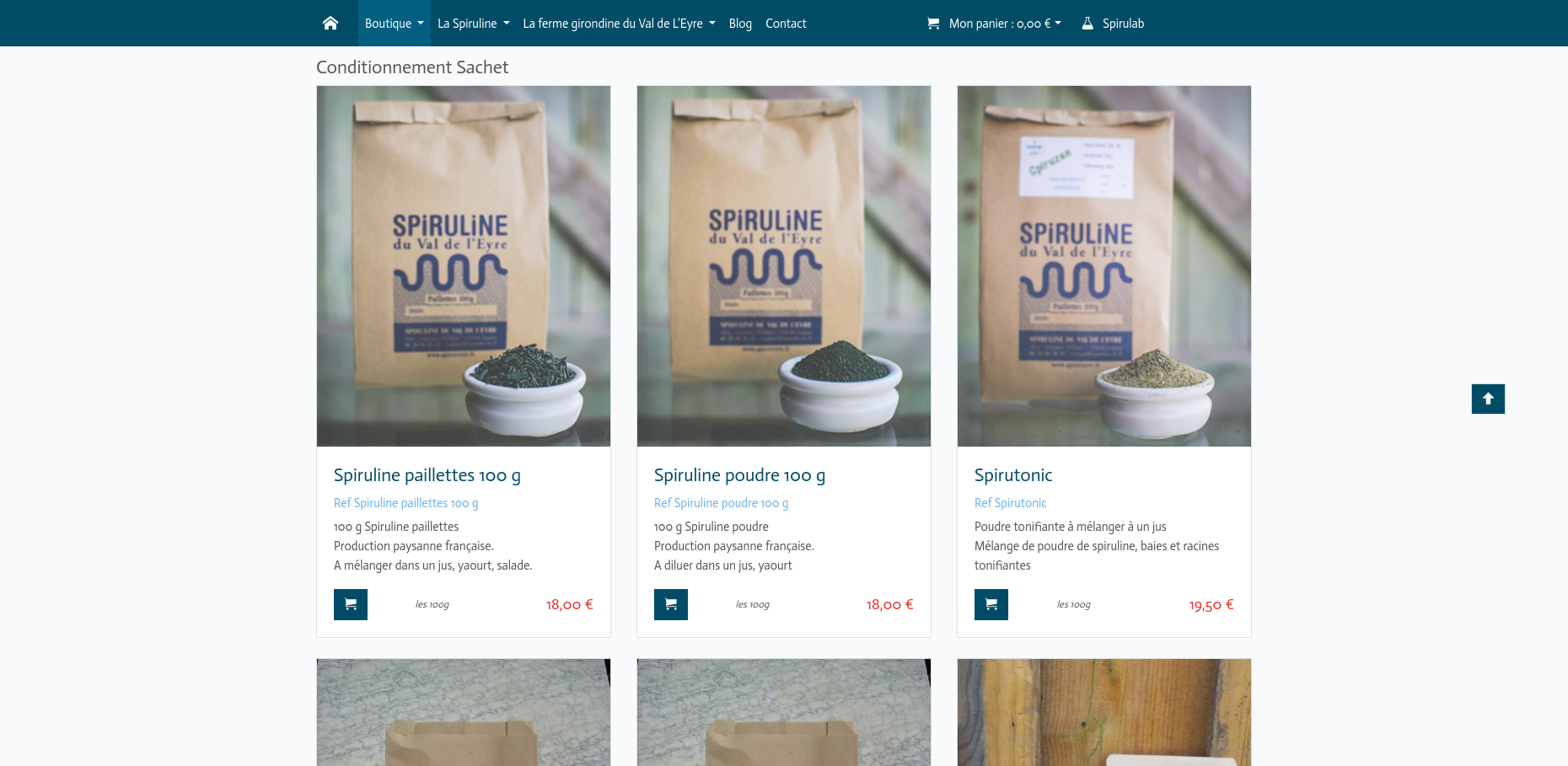 Spiruleyre - E-commerce